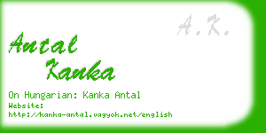 antal kanka business card